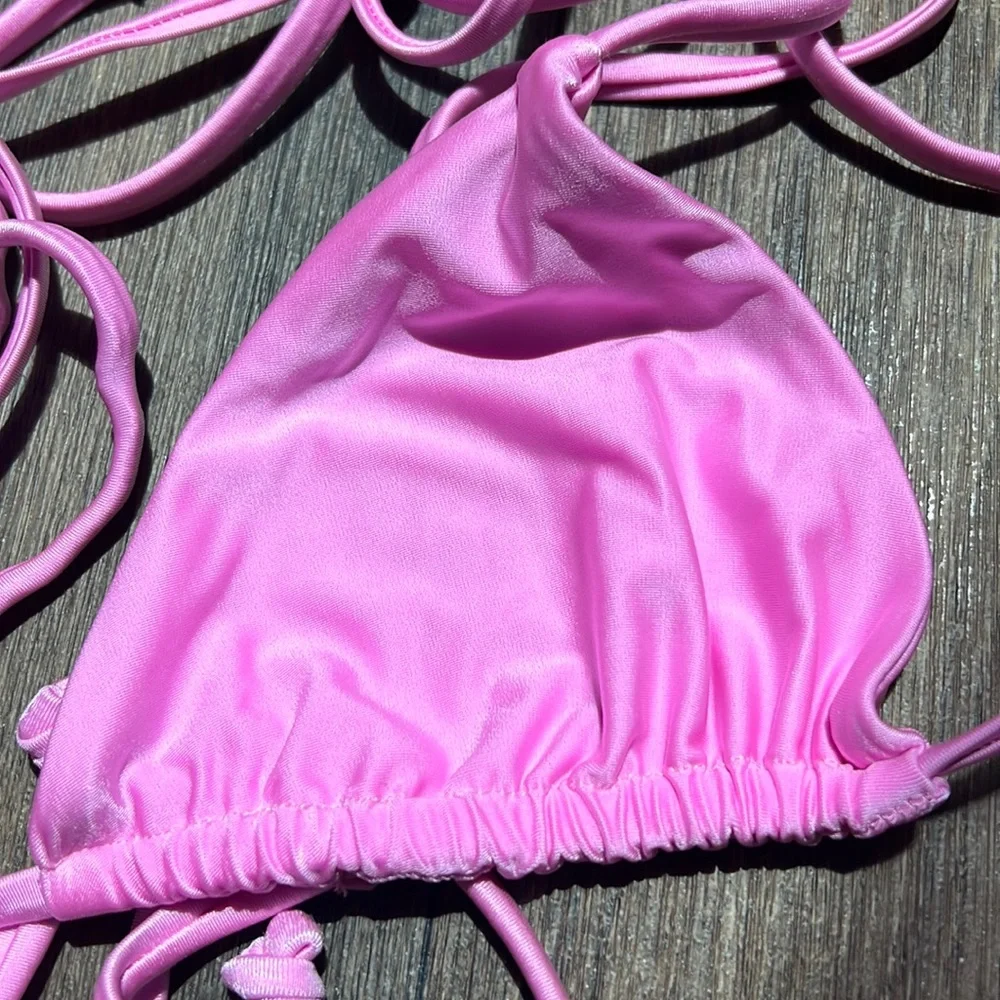 90s Pink Alo x Frankies Bikini Top